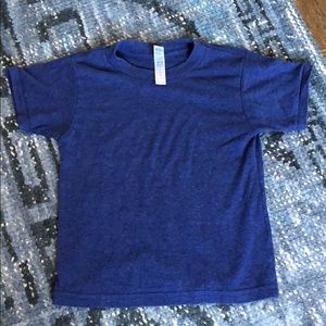 American Apparel TriBlend kids blue t shirt size 4